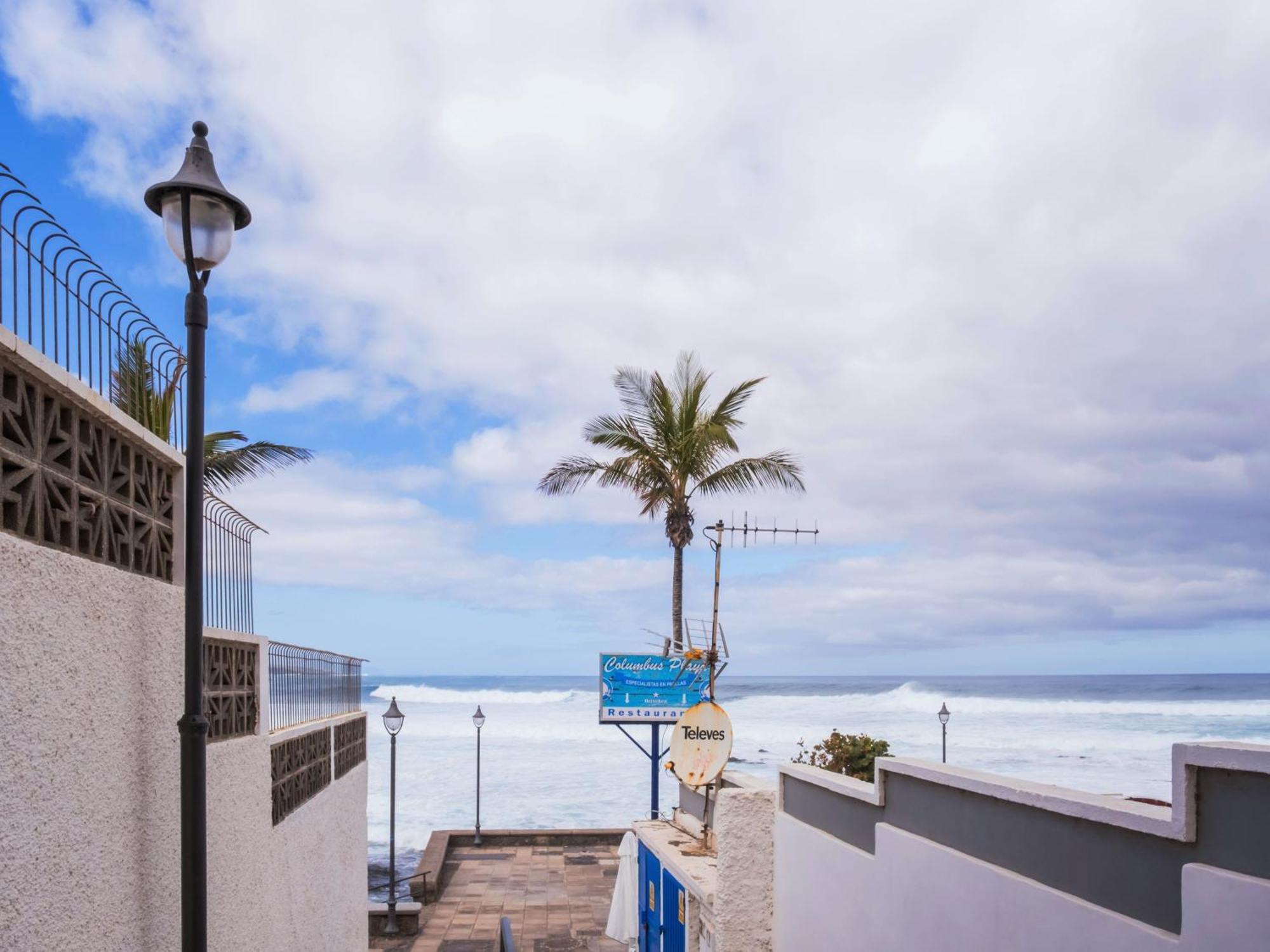 Live Punta Columbus Pool & Beach Front Punta Del Hidalgo Bagian luar foto